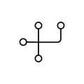 Code Fork icon isolated on white background
