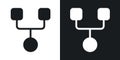 Code Fork icon isolated on white background