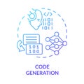 Code generation blue gradient concept icon Royalty Free Stock Photo