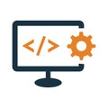 Code, html management icon. Simple editable vector graphics Royalty Free Stock Photo