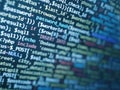 Code, HTML, php web programming source code. Royalty Free Stock Photo