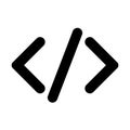 Code vector icon. Vector illustration Royalty Free Stock Photo