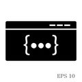 Code Icon PHP flat style isolated on grey background. Code symbol for your web site design, logo, app, UI. Vector illustration, Royalty Free Stock Photo
