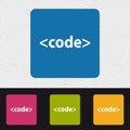 Code Icon - Programming Language Sign - Colorful Vector Illustration