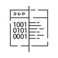 Code Icon in trendy flat style isolated. Coding and Programming line icon. Code symbol for your web site design, logo, app, UI. Royalty Free Stock Photo