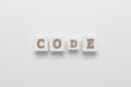 Code, ict keyword. For web page, graphic design, texture or background
