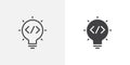 Code idea bulb icon Royalty Free Stock Photo