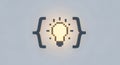 Code Idea: Pixelated Light Bulb with Curly Braces Royalty Free Stock Photo