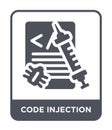 code injection icon in trendy design style. code injection icon isolated on white background. code injection vector icon simple