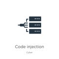 Code injection icon vector. Trendy flat code injection icon from cyber collection isolated on white background. Vector