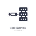 code injection icon on white background. Simple element illustration from Cyber concept