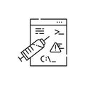 Code injection olor line icon. Pictogram for web page, mobile app, promo