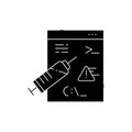 Code injection olor line icon. Pictogram for web page, mobile app, promo.