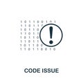 Code Issue icon. Creative element design from programmer icons collection. Pixel perfect Code Issue icon for web design, apps, Royalty Free Stock Photo