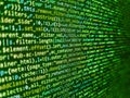 Code of javascript language on white background. Failure in the program, blue screen, programming. Python programming developer Royalty Free Stock Photo