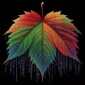 Code Leaves Create a matrix code image of autumn leaves capturin Royalty Free Stock Photo