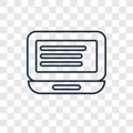 Code listing concept vector linear icon isolated on transparent