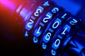 Code lock close up view Royalty Free Stock Photo