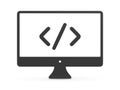 Code on Monitor Programming Royalty Free Stock Photo