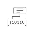 Code note line outline icon