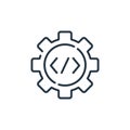 code optimisation icon vector from programming concept. Thin line illustration of code optimisation editable stroke. code Royalty Free Stock Photo