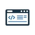 Code optimization, coding icon design Royalty Free Stock Photo