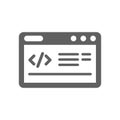 Code optimization, coding icon / gray vector Royalty Free Stock Photo