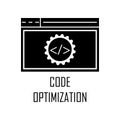 code optimization icon. Element of Web Development for mobile concept and web apps. Detailed code optimization icon can be used fo Royalty Free Stock Photo
