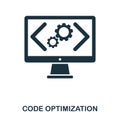 Code Optimization icon. Line style icon design. UI. Illustration of code optimization icon. Pictogram isolated on white Royalty Free Stock Photo
