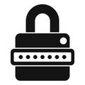 Code padlock icon simple vector. Cipher data