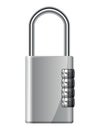 Code padlock. Lock with combination password code. Privacy number password entry. Safeguard and protection concept