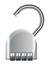 Code padlock. Lock with combination password code. Privacy number password entry. Safeguard and protection concept Royalty Free Stock Photo