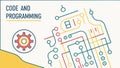 Code & Programming Concept Vector, Software Development & IT, vector design Generative AI Royalty Free Stock Photo