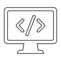 Code Programming Icon In Outline Style Royalty Free Stock Photo
