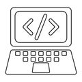 Code Programming Icon In Outline Style Royalty Free Stock Photo