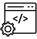 Code quality, developing Isolated Vector Icon That can be very easily edit or modified. Code quality, developing Isolated Vector Royalty Free Stock Photo