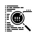 code research glyph icon vector illustration Royalty Free Stock Photo