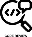 code review, programming, coding, software, review, feedback outline icon