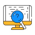 code review software icon color illustration