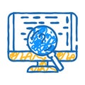 code review software icon doodle illustration