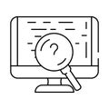 code review software line icon vector illustration