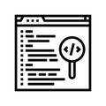 code review software line icon vector illustration