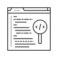 code review software line icon vector illustration