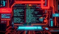 Code screen computer digital, programming interface, software development, and tech display. Stock Photo, Generative AI Royalty Free Stock Photo