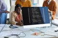 Code on Screen in IT Development Office Royalty Free Stock Photo