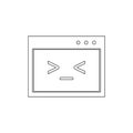 Code script shell unix outline icon. Signs and symbols can be used for web, logo, mobile app, UI, UX