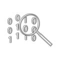 code search icon. Element of cyber security for mobile concept and web apps icon. Thin line icon for website design and Royalty Free Stock Photo
