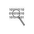 code search icon. Element of data security icon for mobile concept and web apps. Thin line code search icon can be used for web Royalty Free Stock Photo