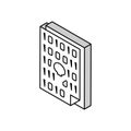 code of security software system isometric icon vector illustration Royalty Free Stock Photo