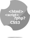 Code sign icon. Programming language symbol. Circles buttons Royalty Free Stock Photo